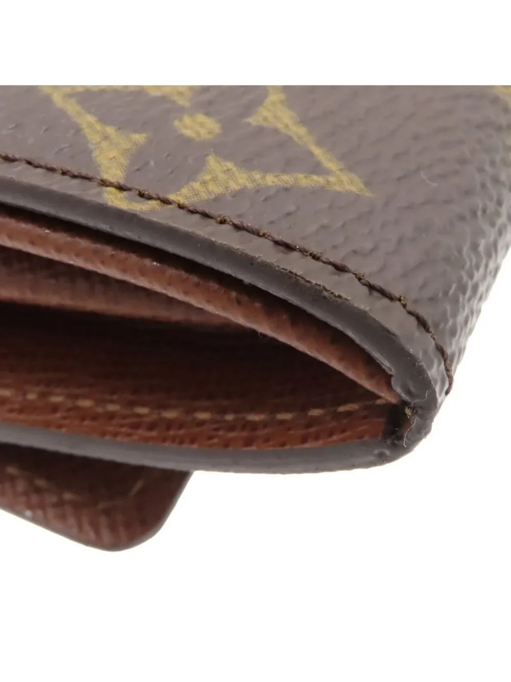 Louis Vuitton Porte Monnaie Plastic Coin Purse Brown Monogram Canvas